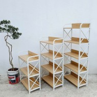 Kệ Sách Khung Sắt - Mặt Gỗ